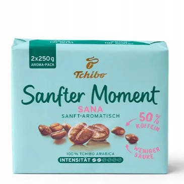 Káva bez kofeínu - Tchibo Sanfter Moment Sana 2 x 250 g Mleté kávy