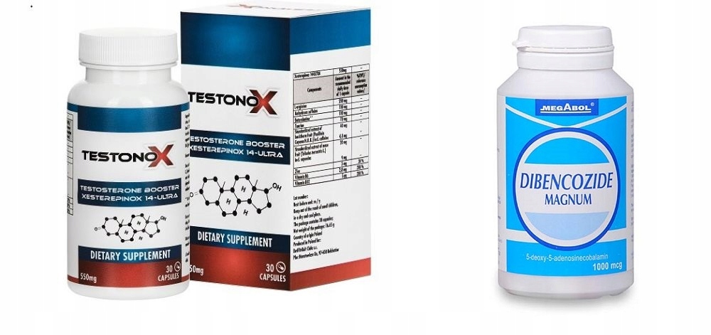 Testosterón - Testonox + Dibencozide HGH PROHORMON METANABOL