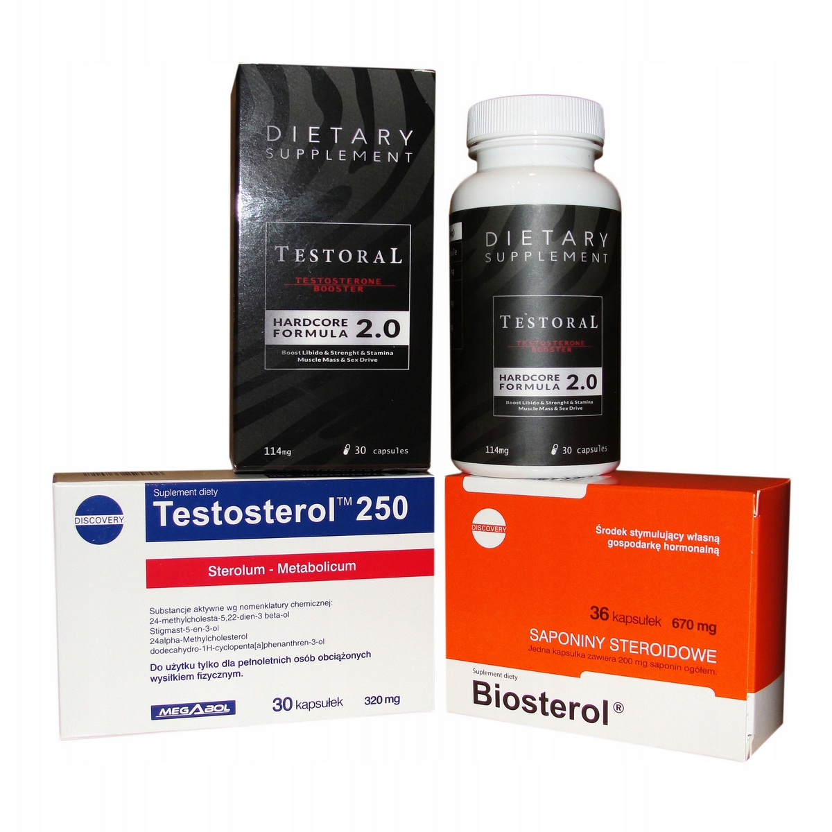Testosterón - Testorálne + biosterol + testosterol steroidný výkon