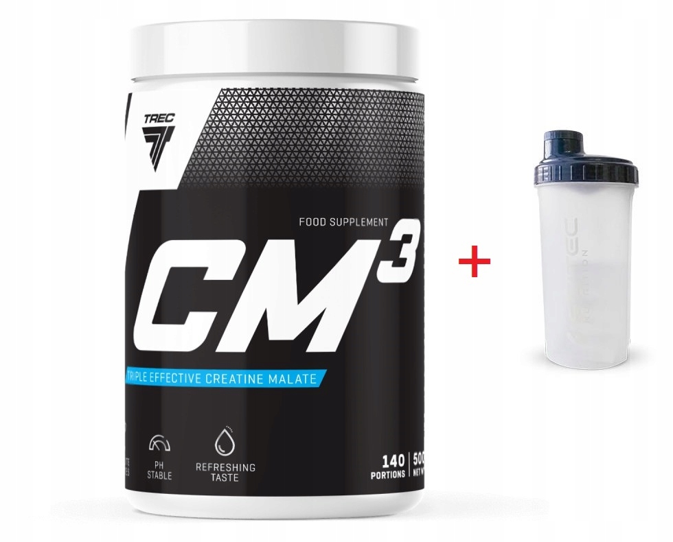 Kreatín - TREC CM3 500G Kábel CREATIN + SHAKER ZADARMO