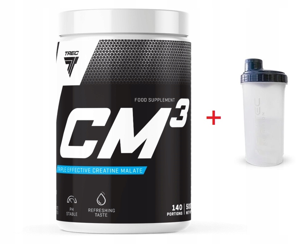 Kreatín - TREC CM3 500G + Shaker Creaine Apple