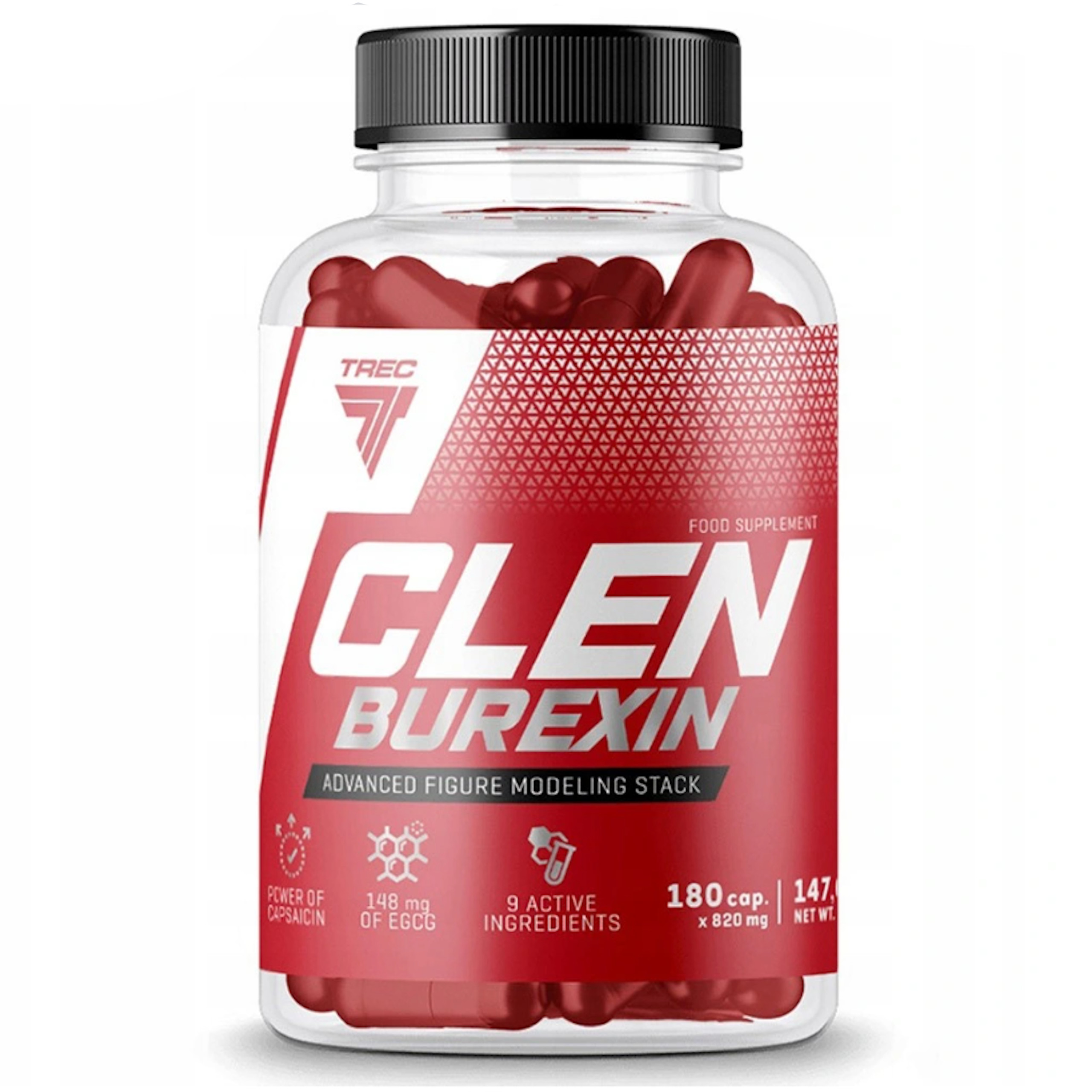 Spaľovač tuku - TREC FAT BURNER CLENBUREXIN 180 Uzávery