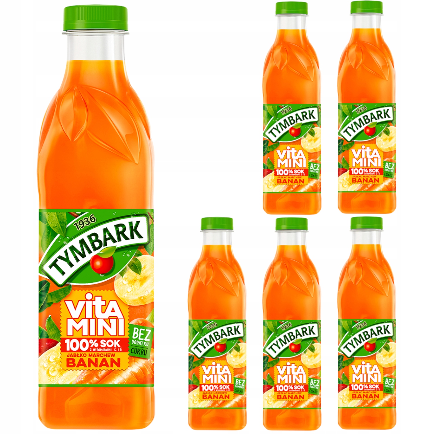 TYMBARK VITAMINIUJE JUBY BANANA MARROT APPLE 6X1L