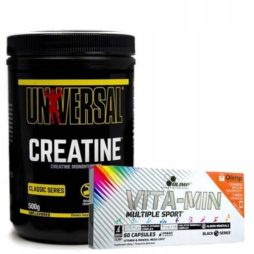 Kreatín - UNIVERZÁLNY KREATÍN 500 + OLIMP VITA-MIN VIACER 60