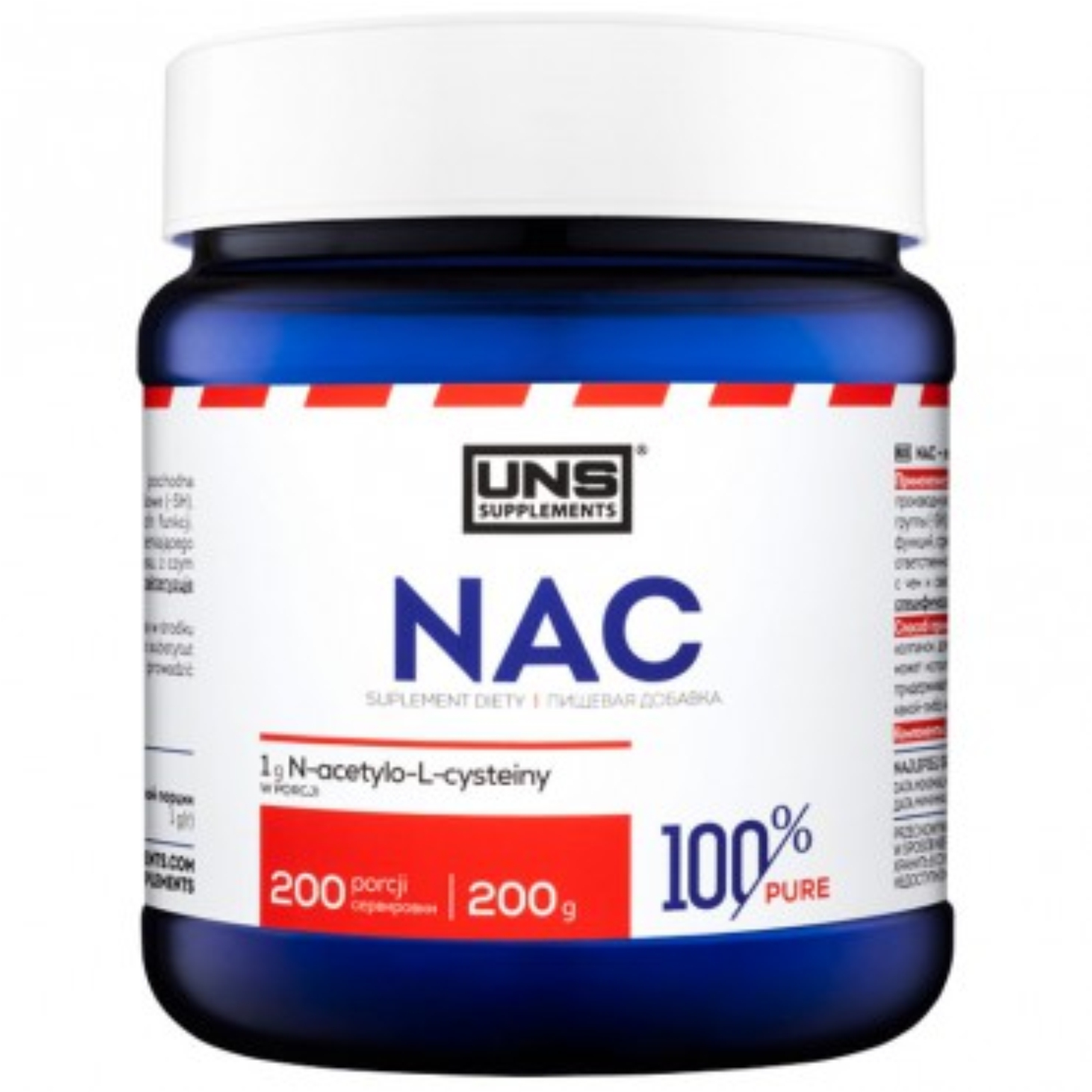 Aminokyseliny - N-NAC 200 g N-acetyl L-cysteín 100% regenerácia