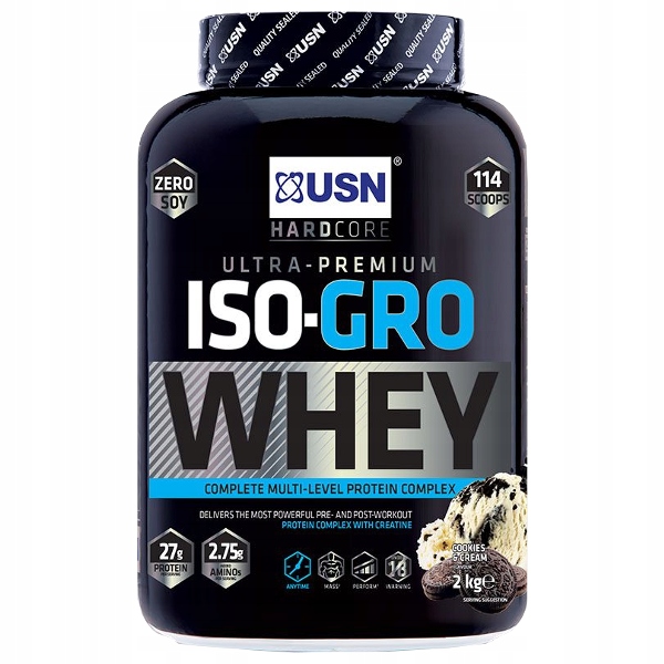 Proteín - USN ISO GRO WHOW - 2KG Cookie so smotanou