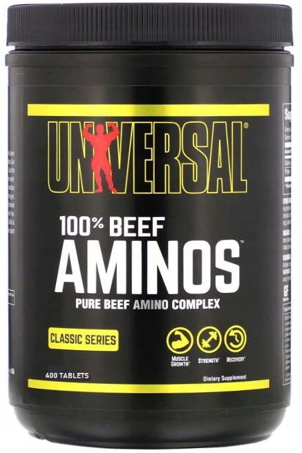 Aminokyseliny - Universal 100% Beef Amino 400tabs BCAA Amino Acids