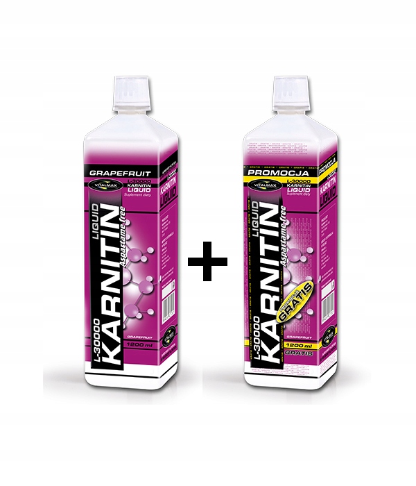 Spaľovač tuku - VITALMAX L-Karnitín 30 000 1 200 ML + 1 200 ML ZADARMO
