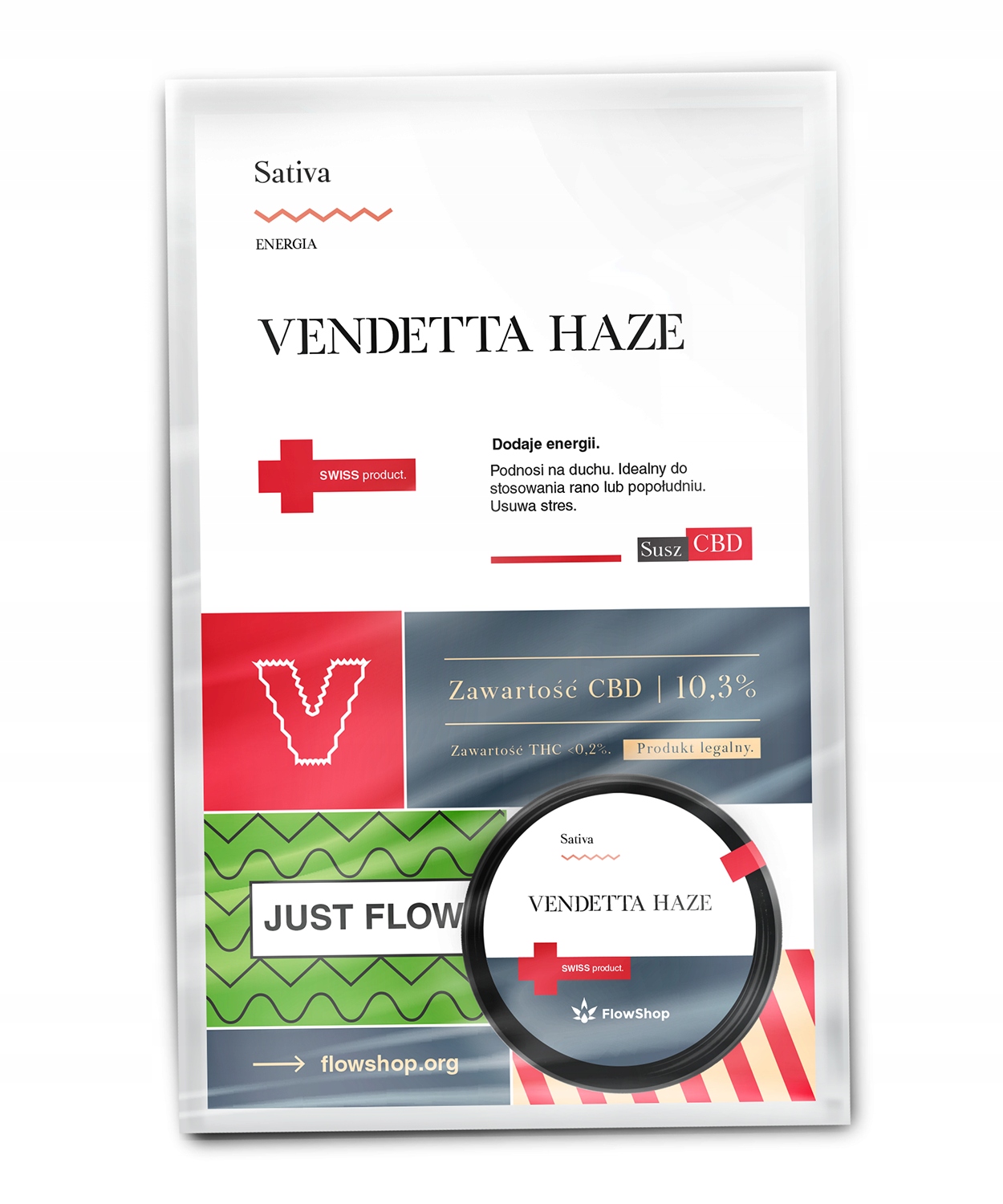 CBD - Vendetta Haze 1 g - Susz CBD - Bio zo Švajčiarska