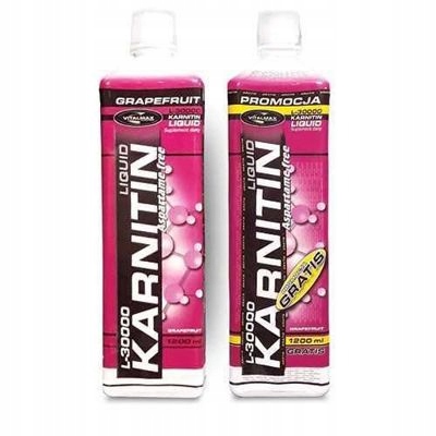 Spaľovač tuku - VITALMAX L-KARNITIN 30000 1200 + 1200ML Vysoká výška 0