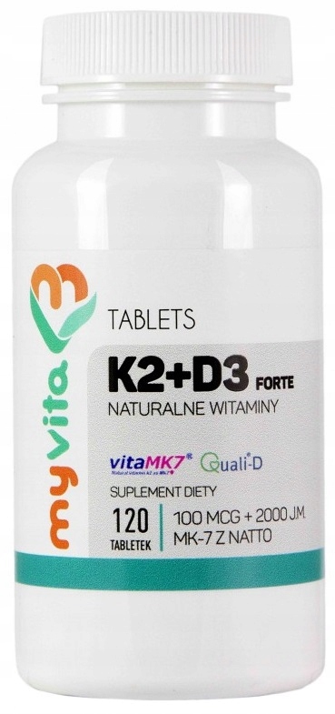 Vitamín K2 + D3 v tabletách 120 kusov zdravých kostí