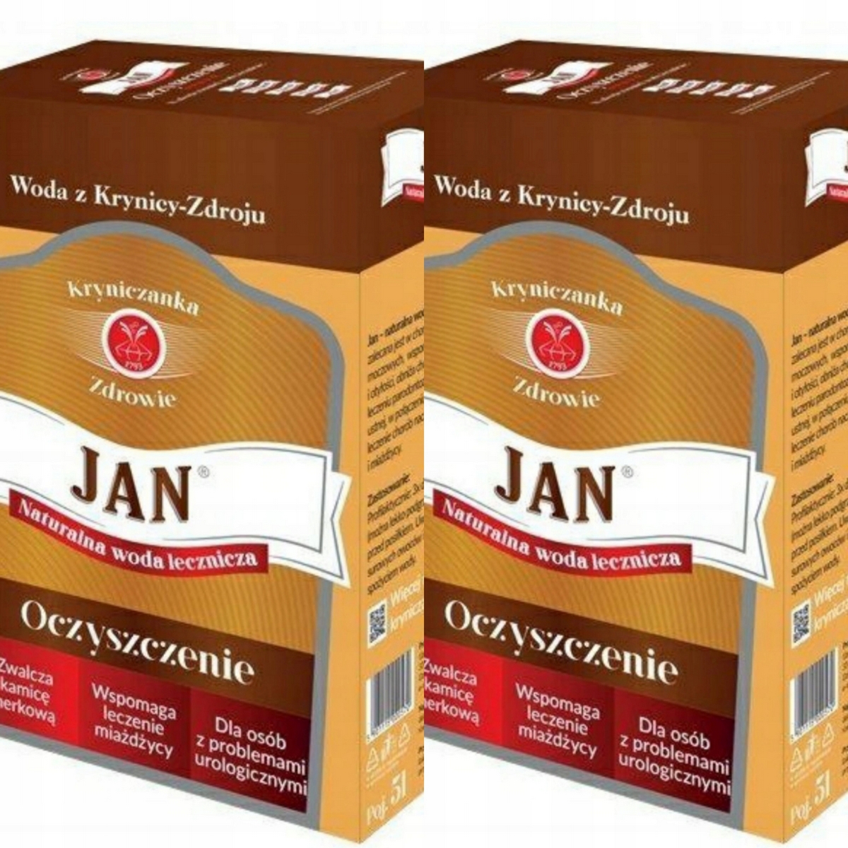 Liečivá voda Jan 5L Krynica Zdrój 2 kusy