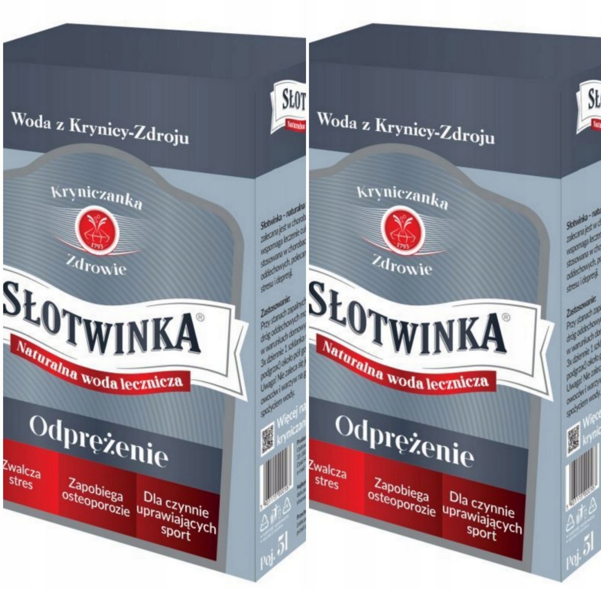 Liečivá voda Słotwinka 5L Krynica Zdrój 2 ks.