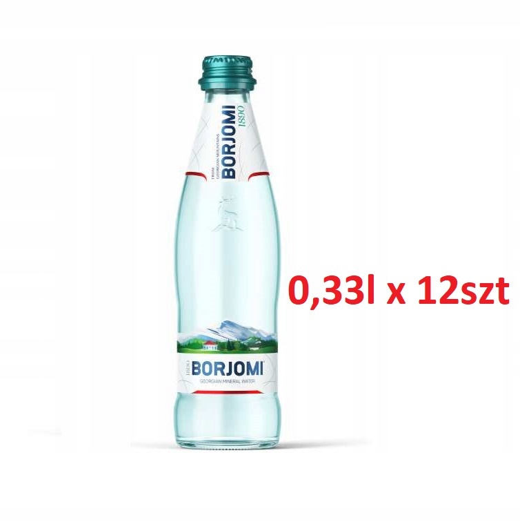 Minerálne vodné sklo 330 ml 12 ks Borjomi