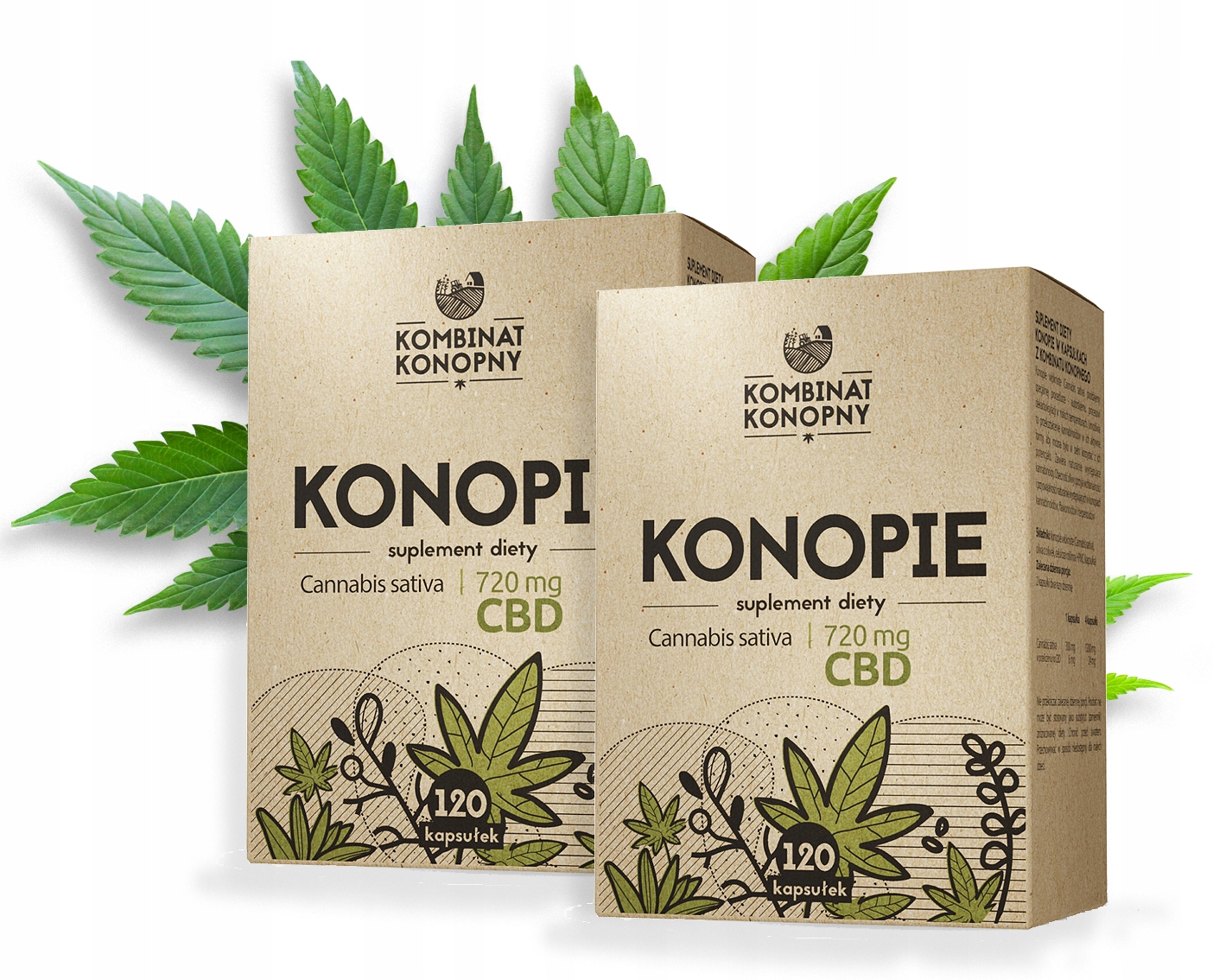 CBD - Sada 2x konope v kapsuliach 240 CBD kapsule