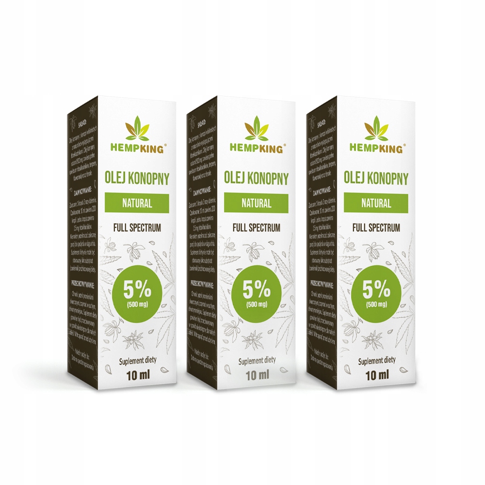 CBD - Set 3 x Hemp Kráľ Kráľ 5% CBD Oil 10ml