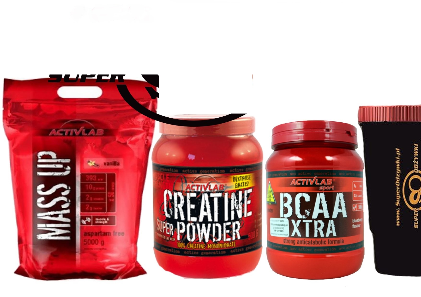 Massový zisk Gainer Gainner Proteín Kreatín BCA