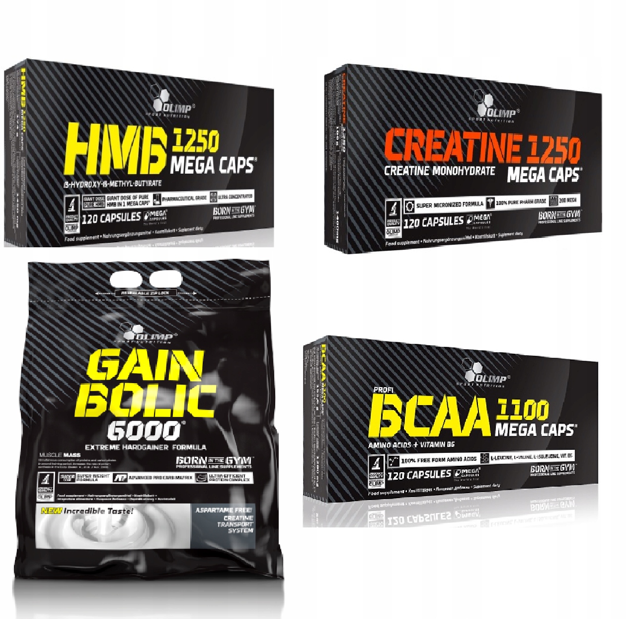 HMB - VÝŽIVOVÁ SÚPRAVA CREATINE HMB BCAA PROTEÍN