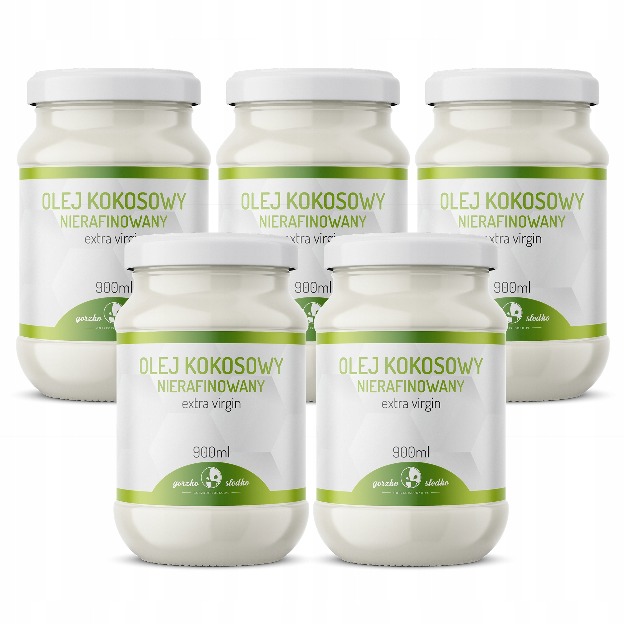Definovaný kokosový olej Set Virgin 5x900ml
