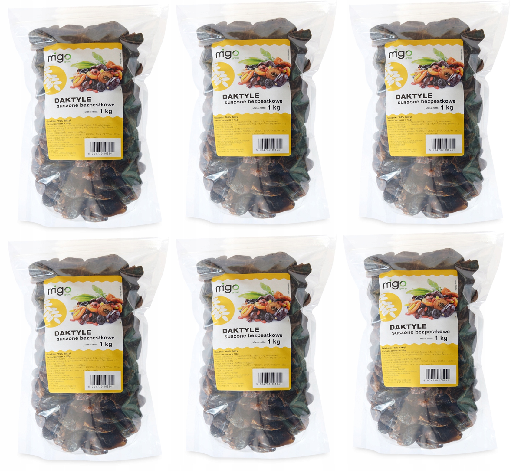 Sušené ovocie - SET X6 Sušené dátumy - 6kg - Migogroup