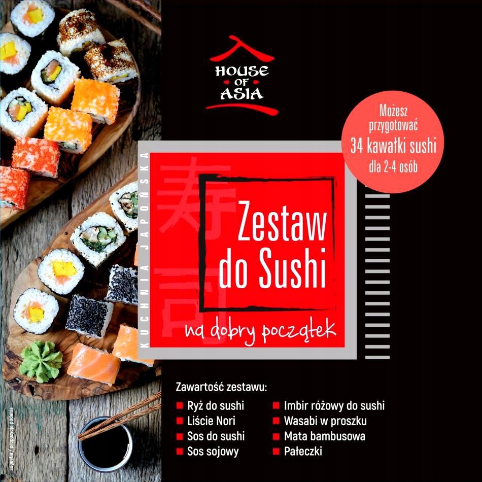 Sushi House of Asia Starter Set pre 34 Rolls