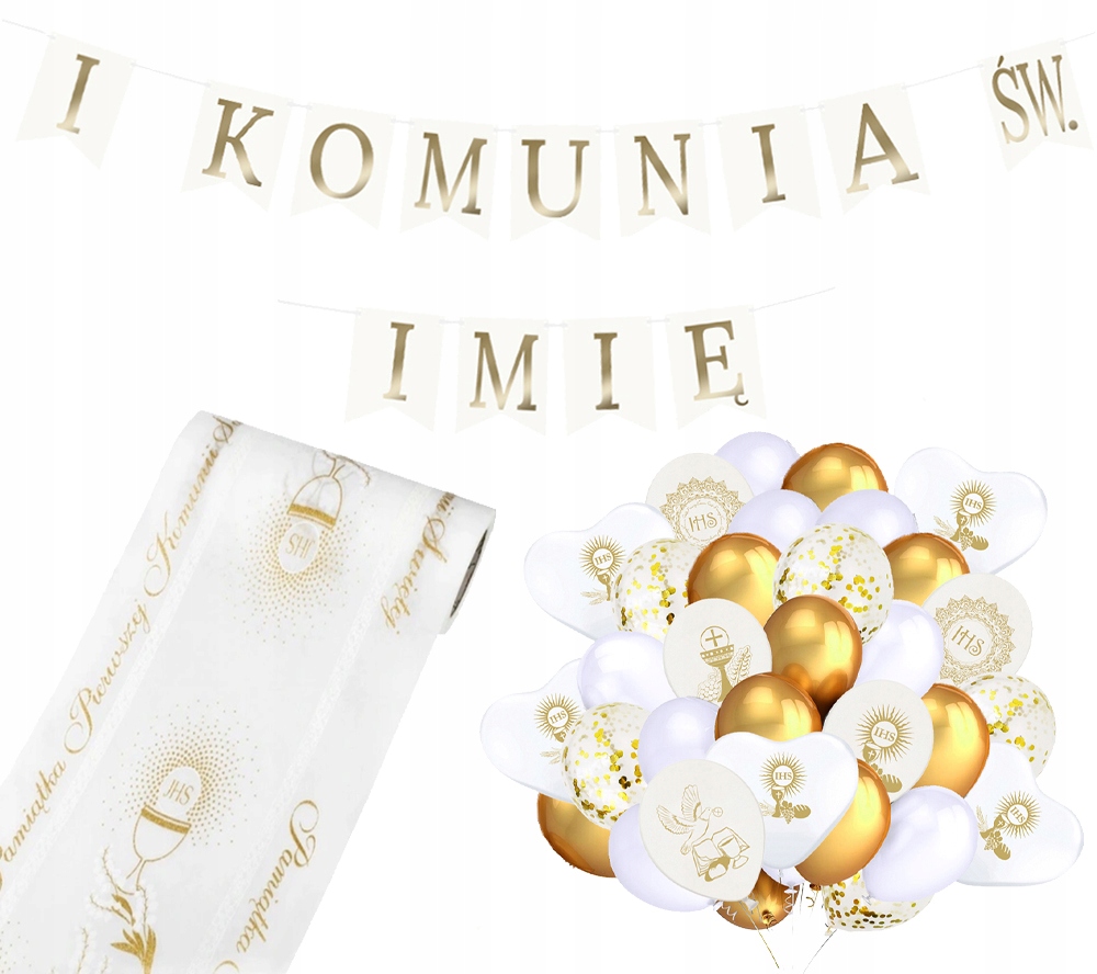 Prvé sväté prijímanie - Prijímací set spoločenských balónov Banner Názov Tread