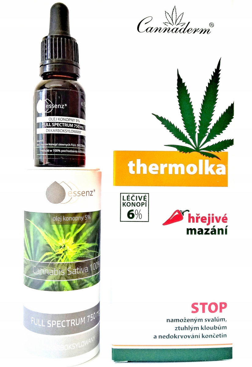 CBD - Sada 5% CBD oleja a Thermolka otepľovanie off!