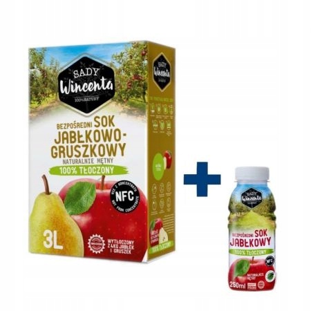 Sada 100% šťavy Apple 3L + Apple 250 ml