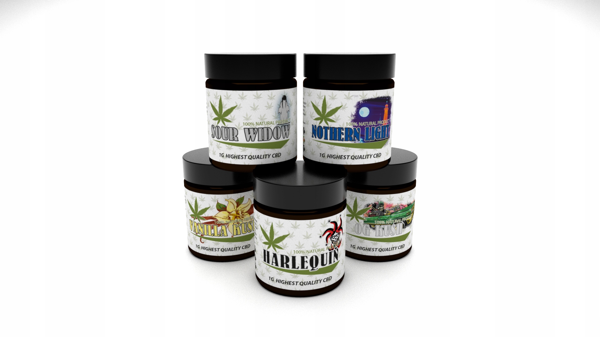 CBD - Sada CBD konope 5g Premium miestnej bylina
