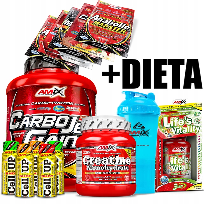 Gainer - Nastavená pre úplnú hmotnosť AMIX - (po dobu 50 dní) + 6KG