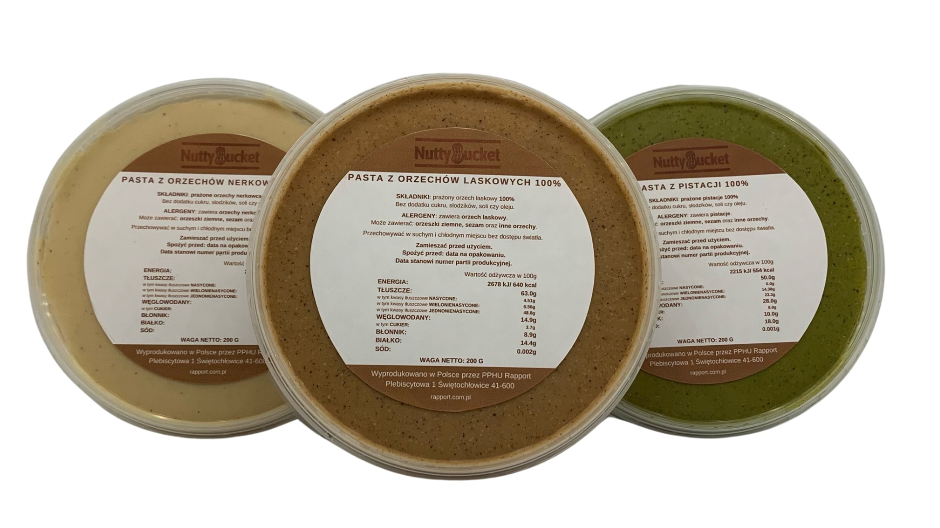 Sada 3 x 200 g pastu nálepky Pistachio