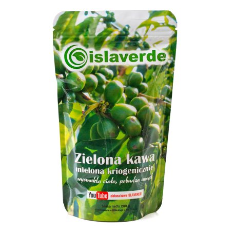 Zelená káva - Zelená káva Islaverde, kryogénne zomletá 5x200g