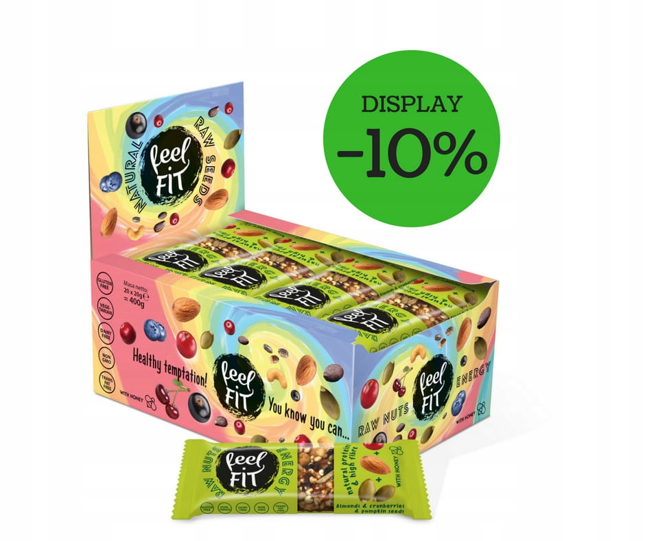 cítiť FIT RAW ENERGY tyčinka mandle brusnica x20