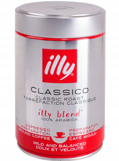 Káva mletá - 1 x 250 mleté kávy Illy Classico 100% Arabica