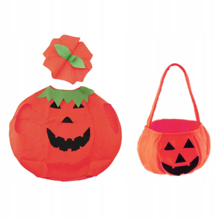 Halloween - 1 sada šaty na tekvicové kostýmy