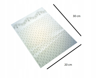 Darček na Valentína - 10 Celofan Srdcová fóliová taška na Valentína 20x30 cm