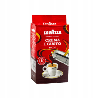 Káva mletá - 10 x Káva Mleté Lavazza Crema E Gusto Ricco 250g