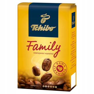 Zrnková káva -  10 x Tchibo Rodinné kávové zrná 500 g obilia 5kg
