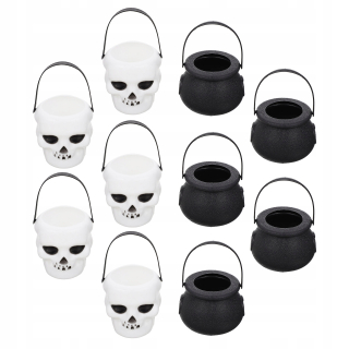 Halloween - 10ks Halloween Treat Bucket Witch Candy Jar lebka