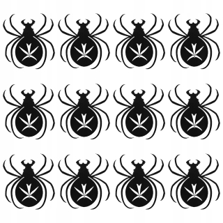 Halloween - 12ks Halloween Spider Coasters netkané pavúky Co