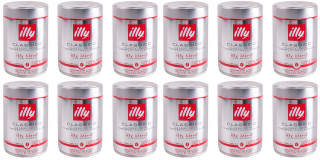 Zrnková káva - 12 x 250 zrnitá káva Illy Classico 100% Arabica