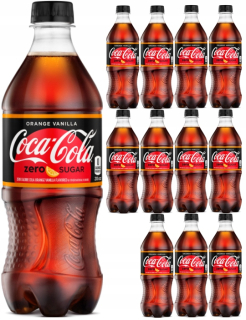 12 x 500ml coca-cola nula oranžová vanilka bez cukru