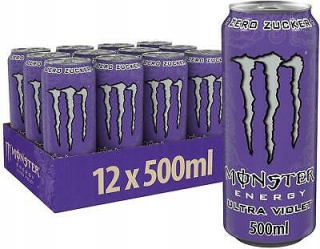12 x Monster Energy Ultra Violet 500ml Sugar Free