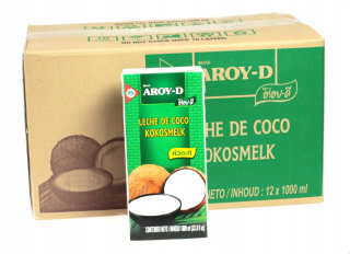 Ázijska kuchyňa - 12x 1L kokosový mlieko Aroy-D 70%