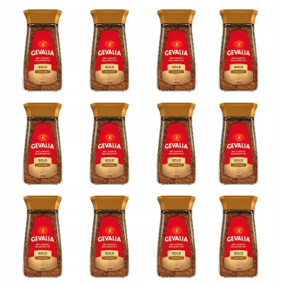 Instantná káva -  12x Gevalia Gold 200g rozpustné kávy + zadarmo