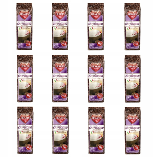 Cappuccino - Kapučíno - 12x Hearts Cappuccino Amaretto 1kg + ZADARMO!