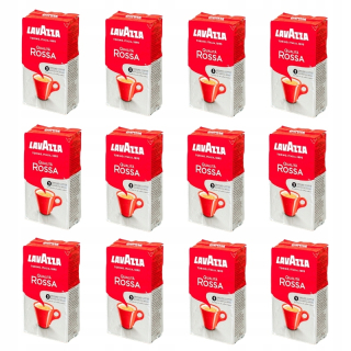 Káva mletá - 12x Lavazza Quality Rossa 250g Mielona + ZADARMO