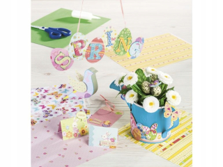 Veľkonočná dekorácia - 12x dvojitá scrapbook s papierom 21x30cm Veľká noc