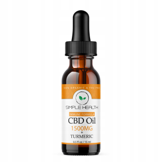 CBD - 15 ml oleja CBD SIMPLE HEALTH 1500 mg 10% + Kurkuma