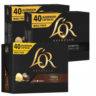 Kávové kapsule - 2 + 1 Mix kapsúl Lor L'alebo Nespresso 120 ks.